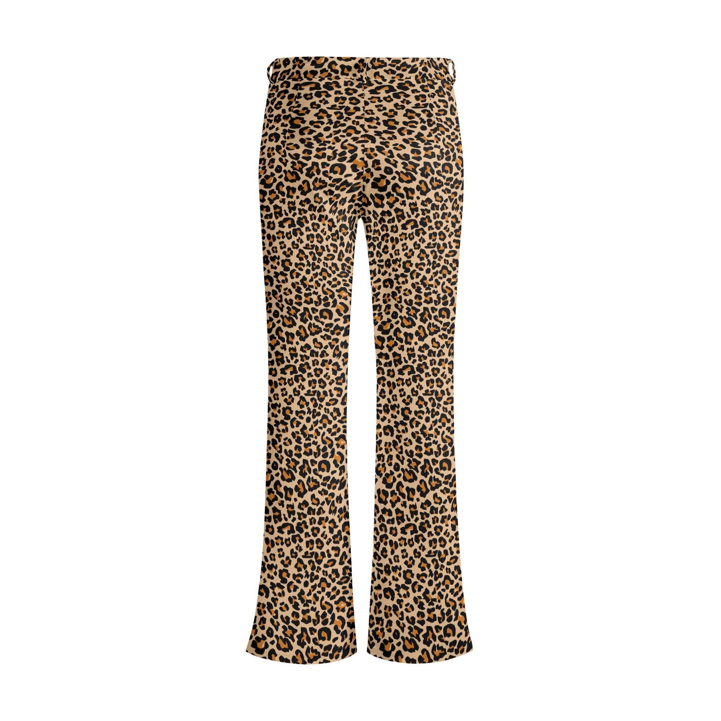 Womens Leopard Print Elegant Flare Pants