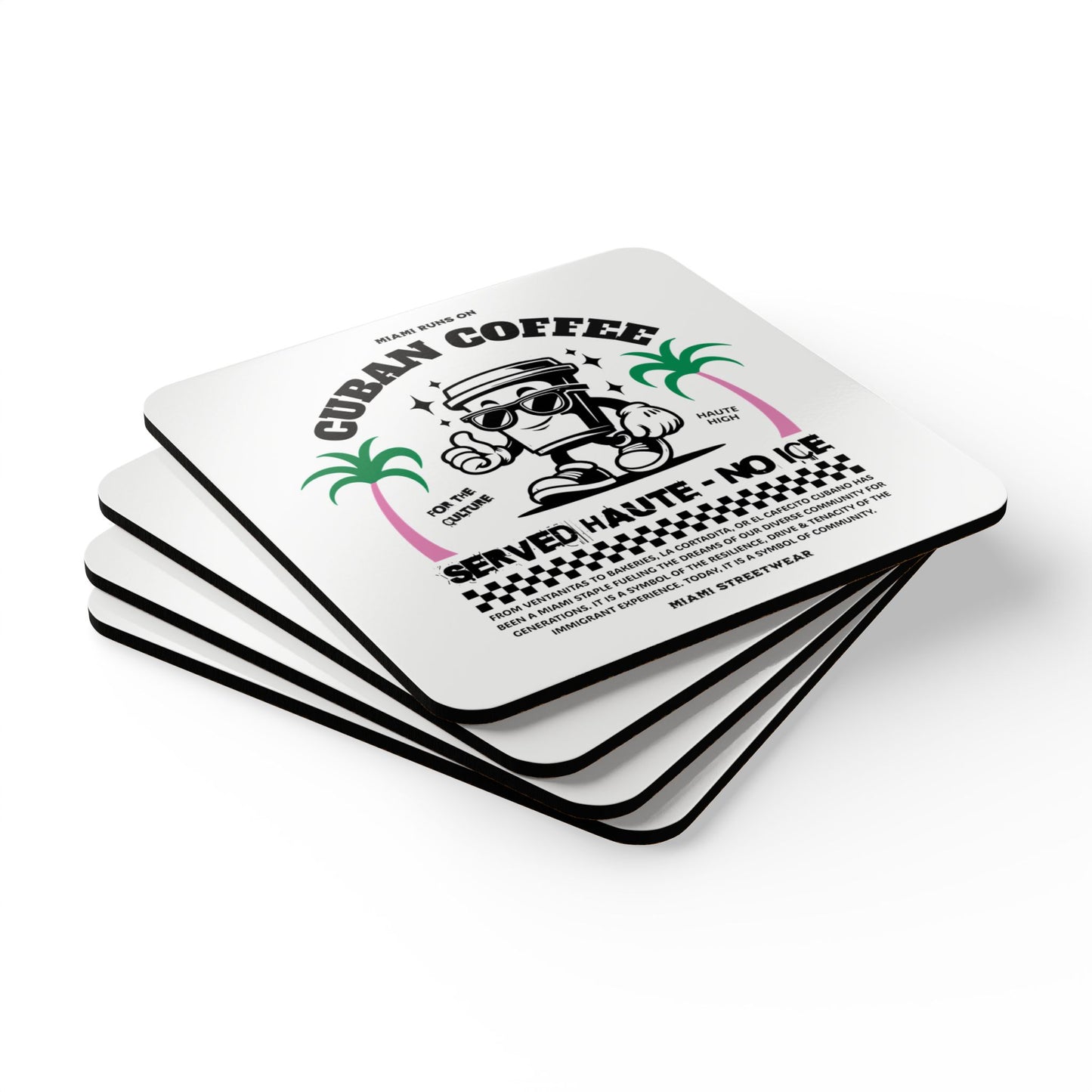 Cuban Coffee Cork Coaster Set - Serve Haute No Ice