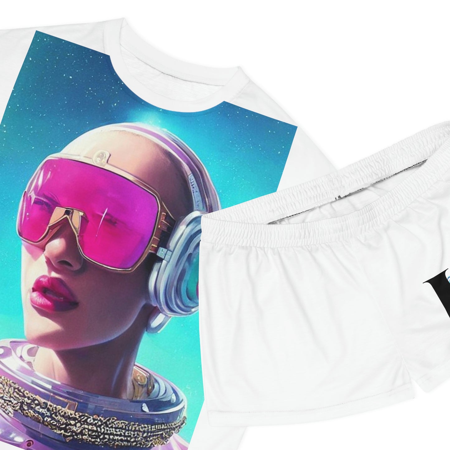 Space DJ Fem Short Pajama Set