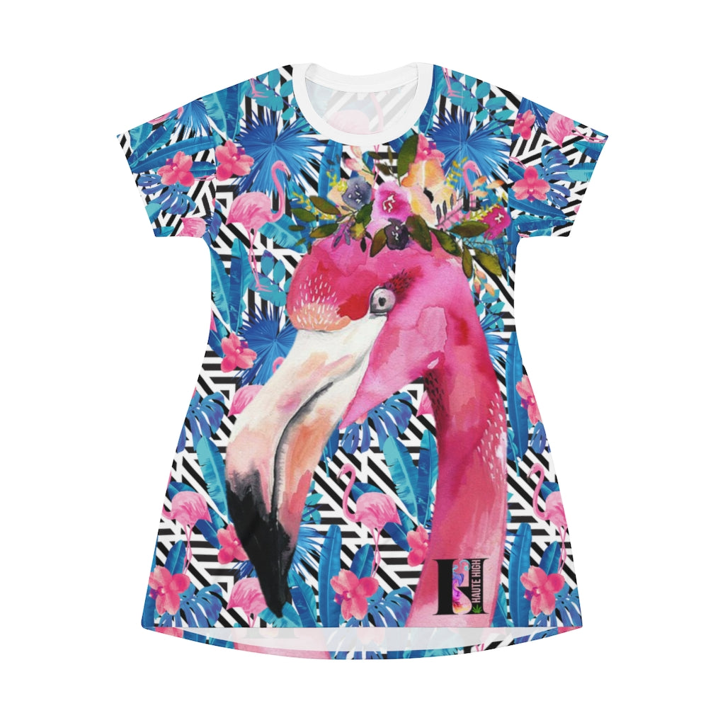 A Miami Flamboyance T-Shirt Dress