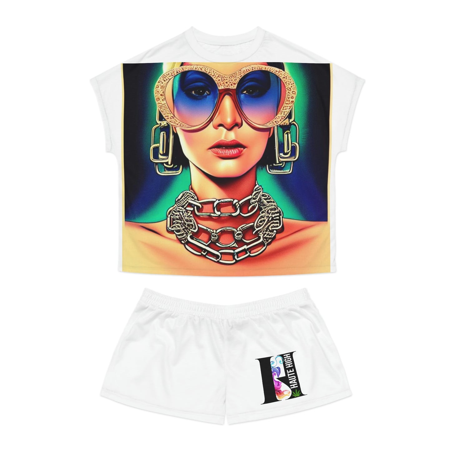Chain Reaction Fem Short Pajama Set