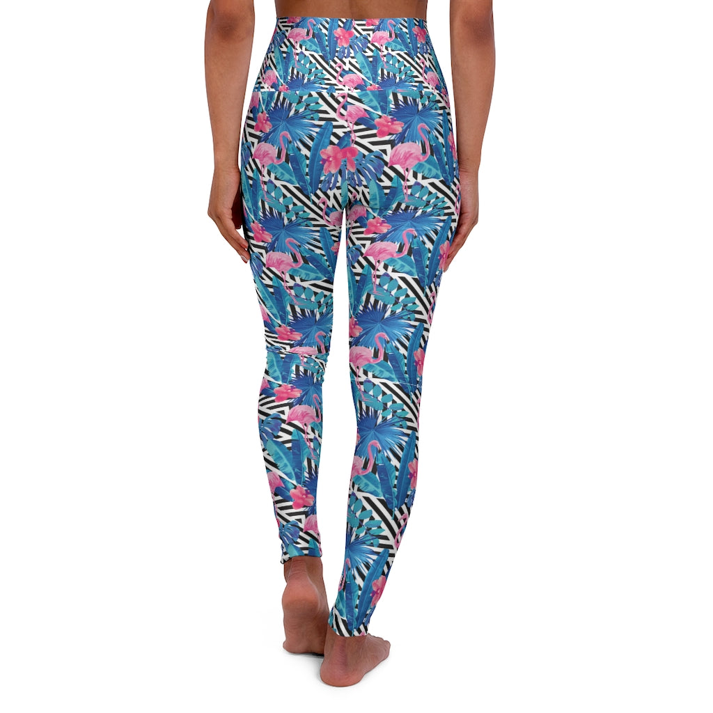 Miami Flamboyance High Waisted Yoga Leggings