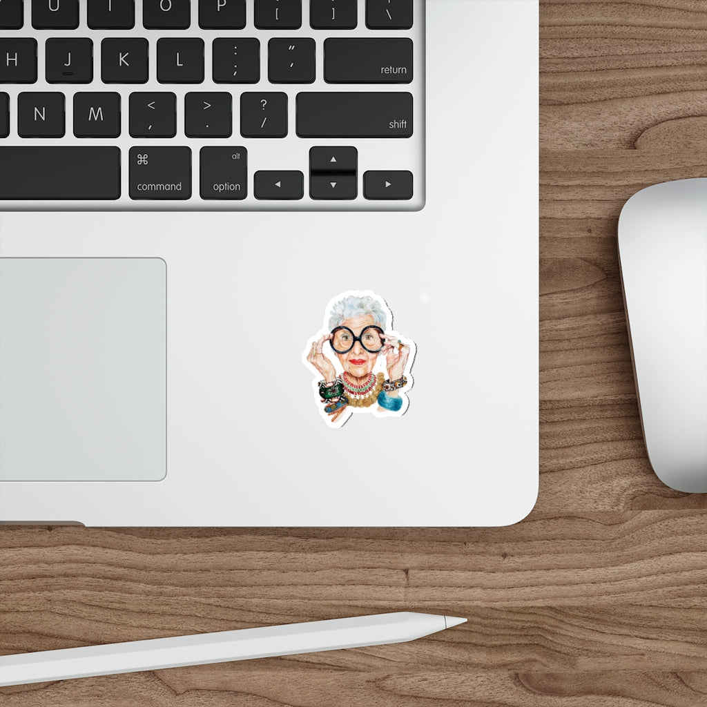 Iris Apfel Die-Cut Stickers