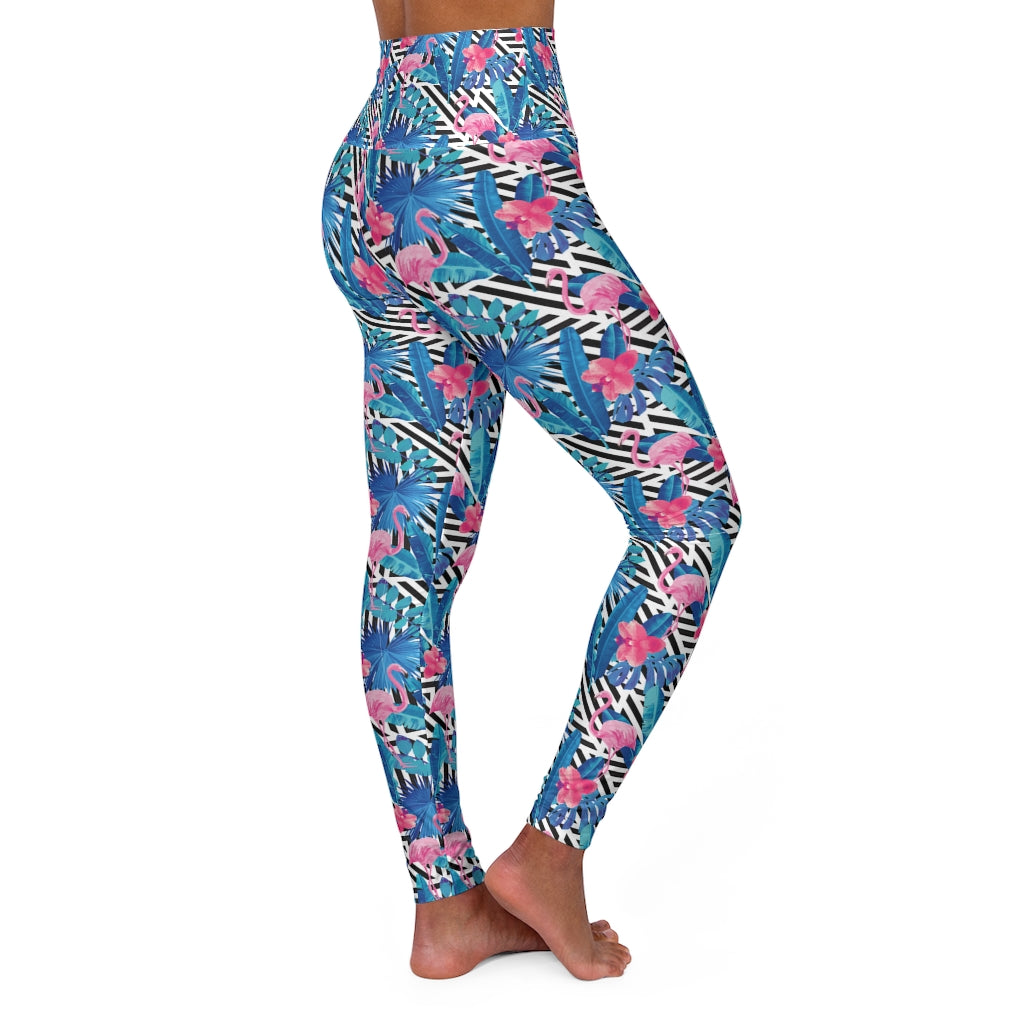 Miami Flamboyance High Waisted Yoga Leggings