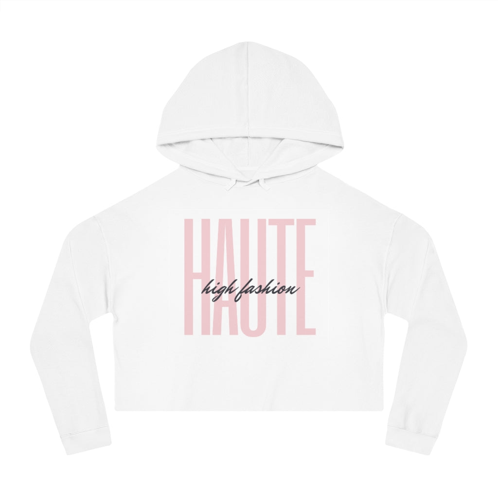Branded Cropped Hooded Sweatshirt
