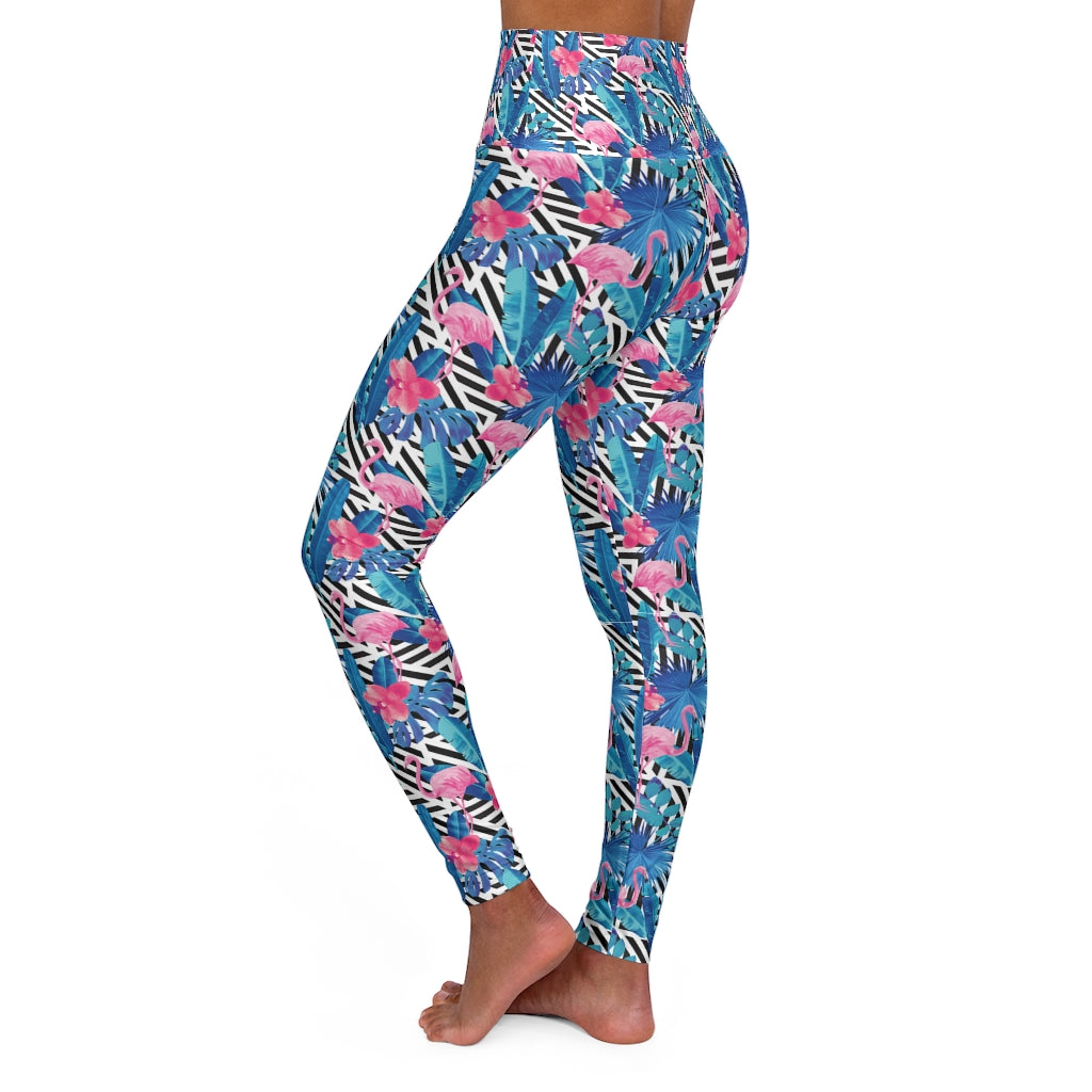 Miami Flamboyance High Waisted Yoga Leggings