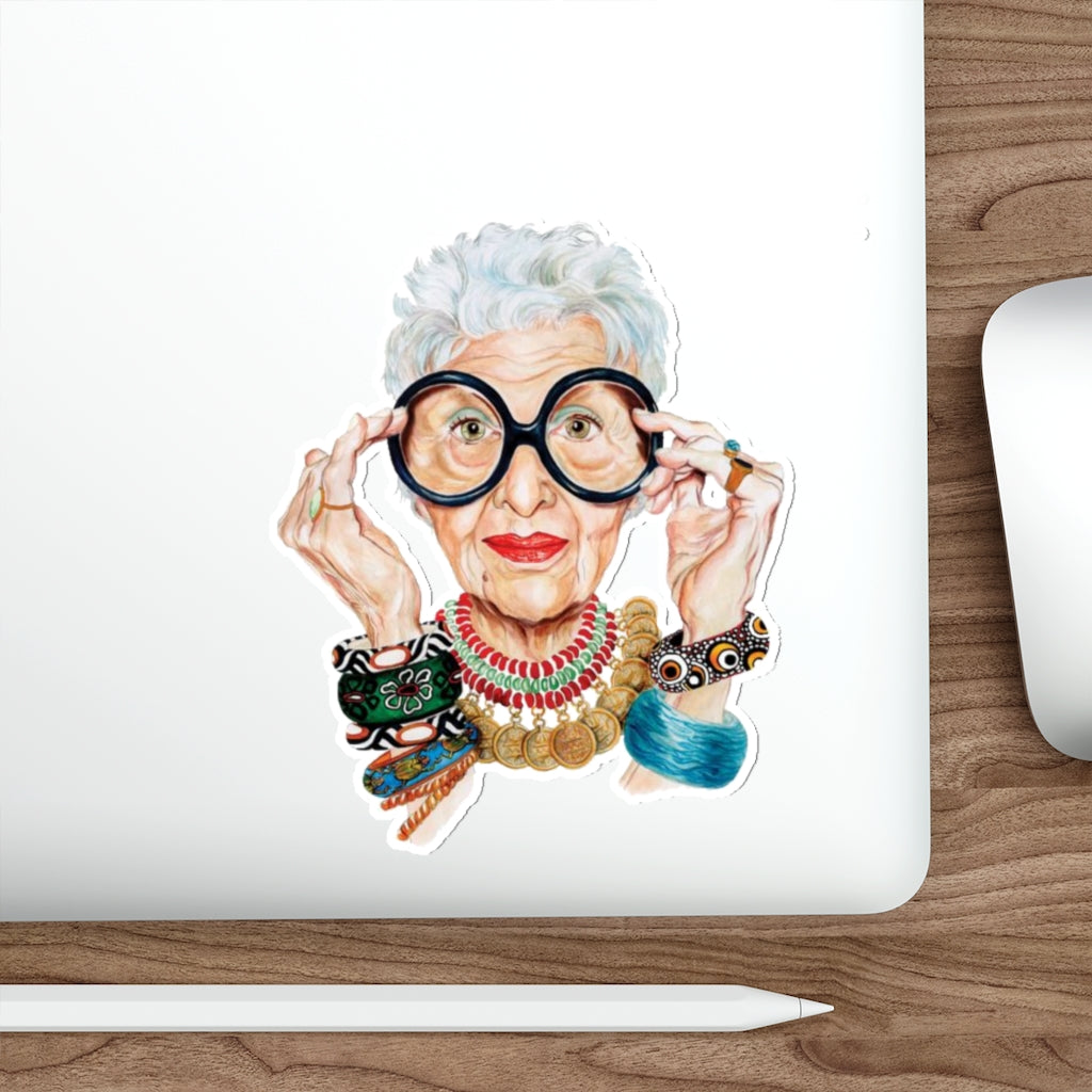 Iris Apfel Die-Cut Stickers