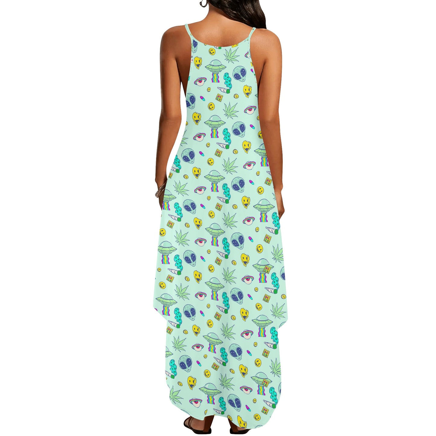 Stoner Invasion Womens Sleeveless Maxi Brunch Dress