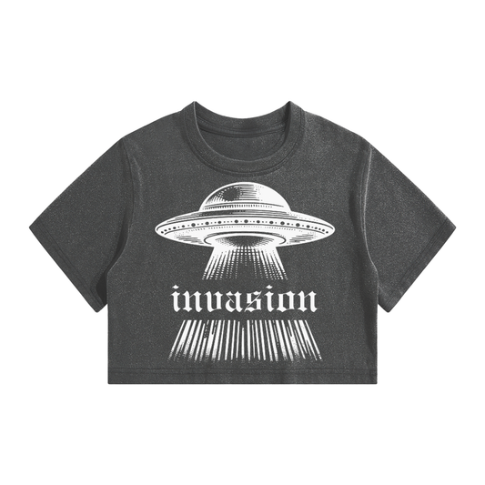 Invasion Crop Top T-Shirt - 220 GSM