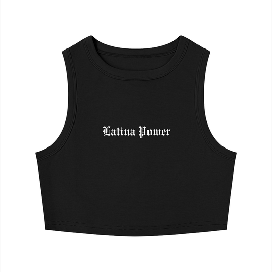 Latina Power Women's Tight Crewneck Crop Tank Top
