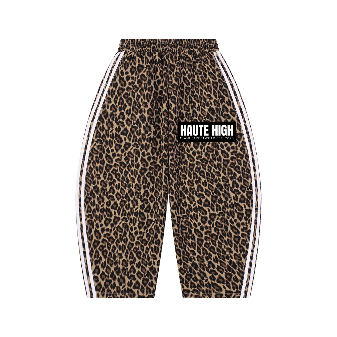 SOVEREIGN Unisex Leopard Barrel Leg Sweatpants