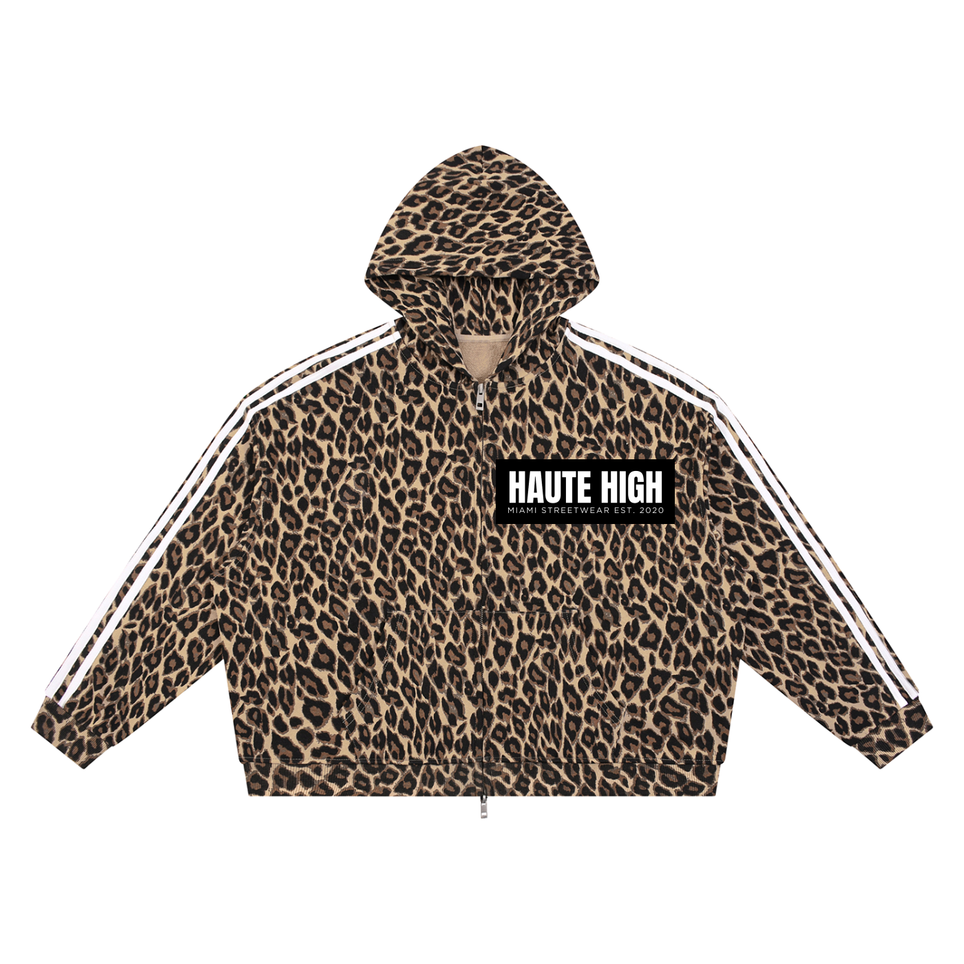 SOVEREIGN Unisex Leopard Full Zip Hoodie