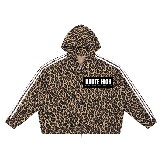 SOVEREIGN Unisex Leopard Full Zip Hoodie
