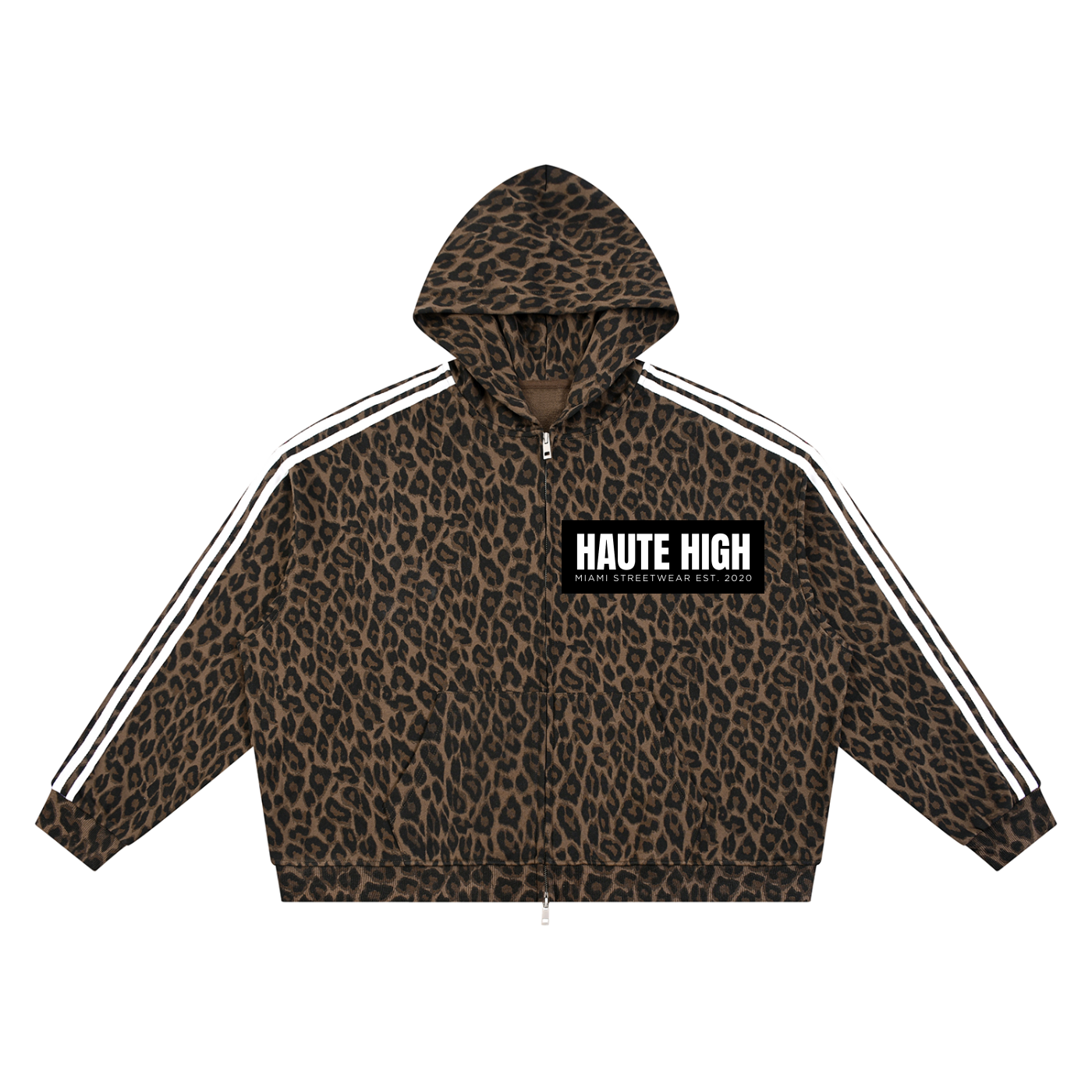 SOVEREIGN Unisex Leopard Full Zip Hoodie