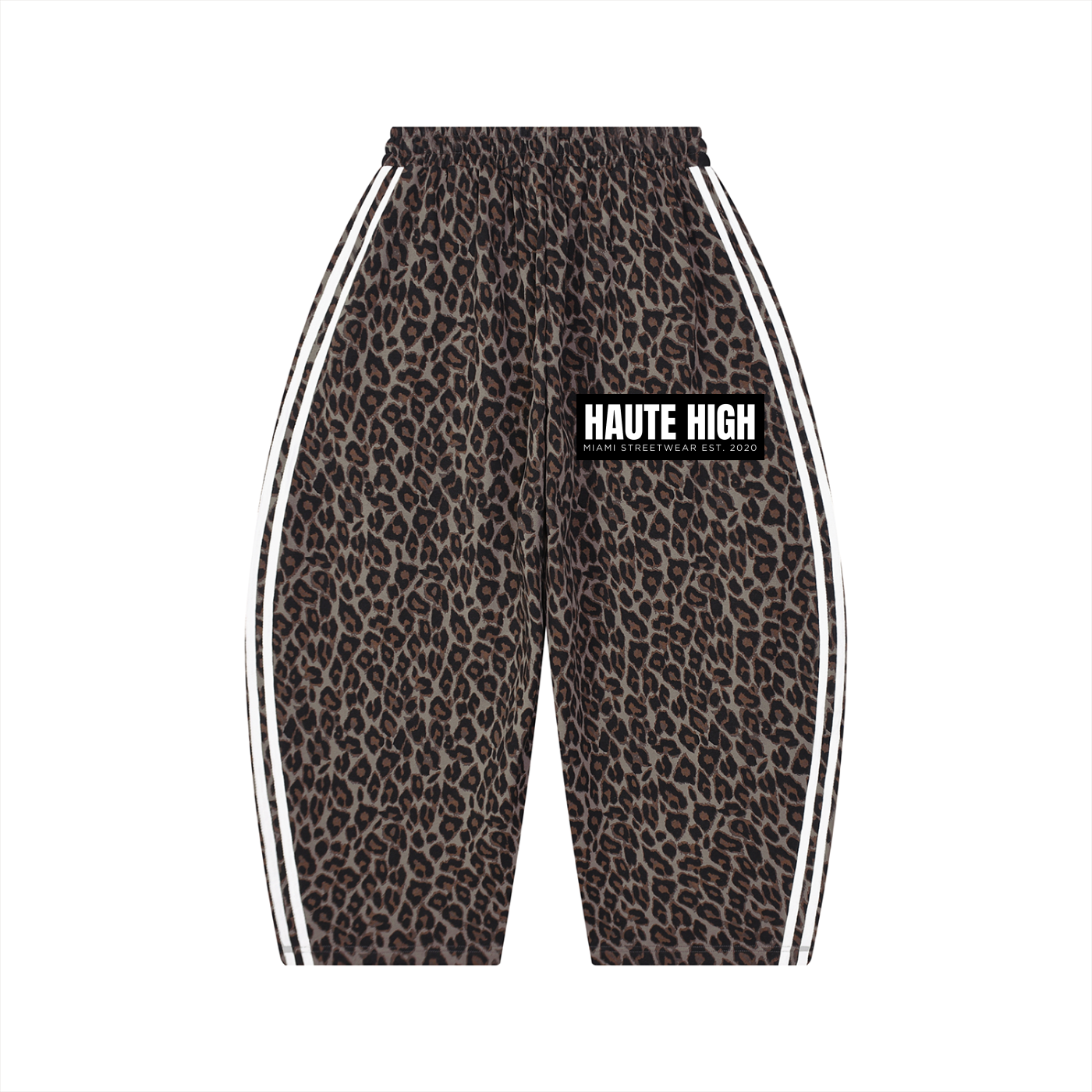 SOVEREIGN Unisex Leopard Barrel Leg Sweatpants