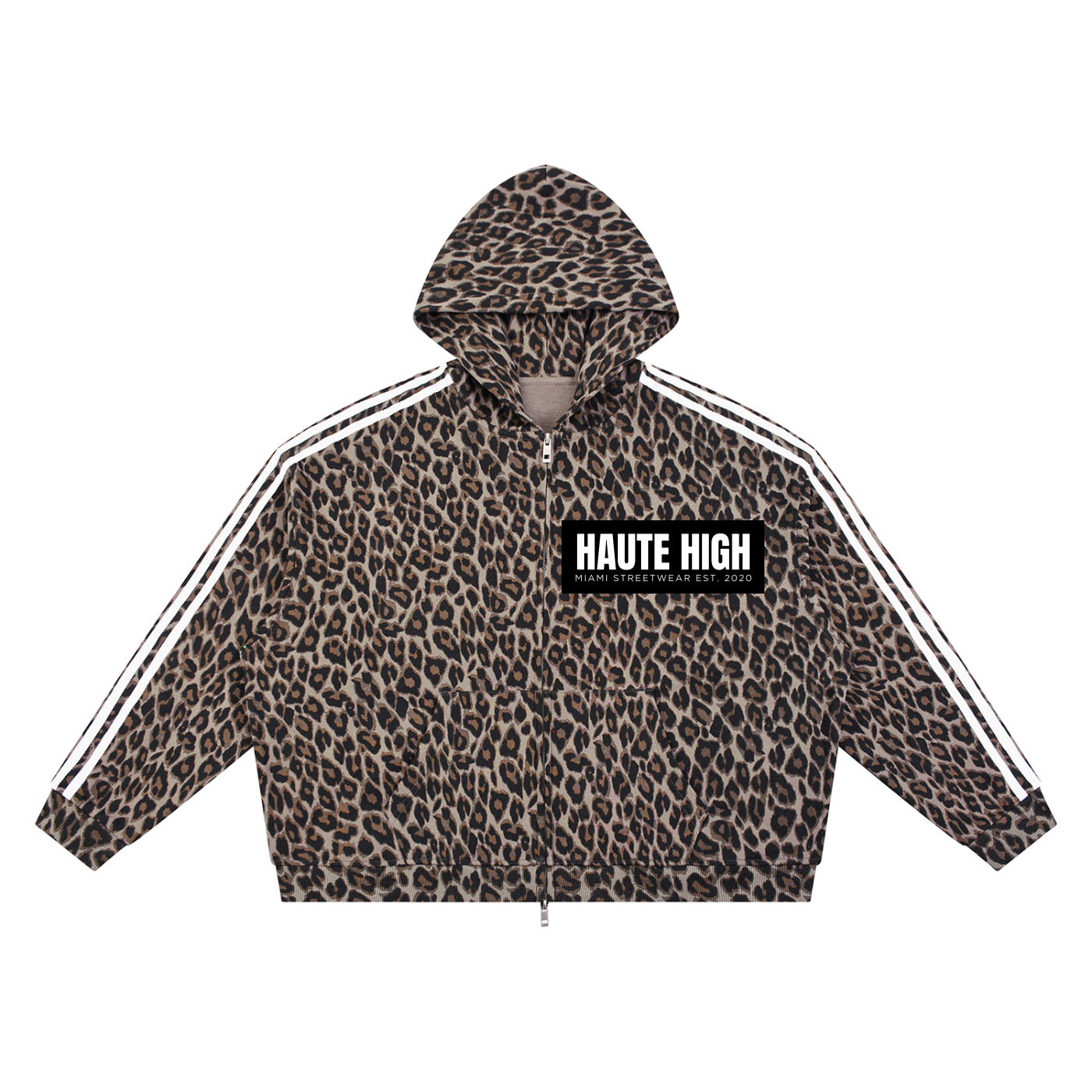 SOVEREIGN Unisex Leopard Full Zip Hoodie