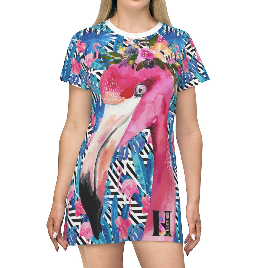 A Miami Flamboyance T-Shirt Dress