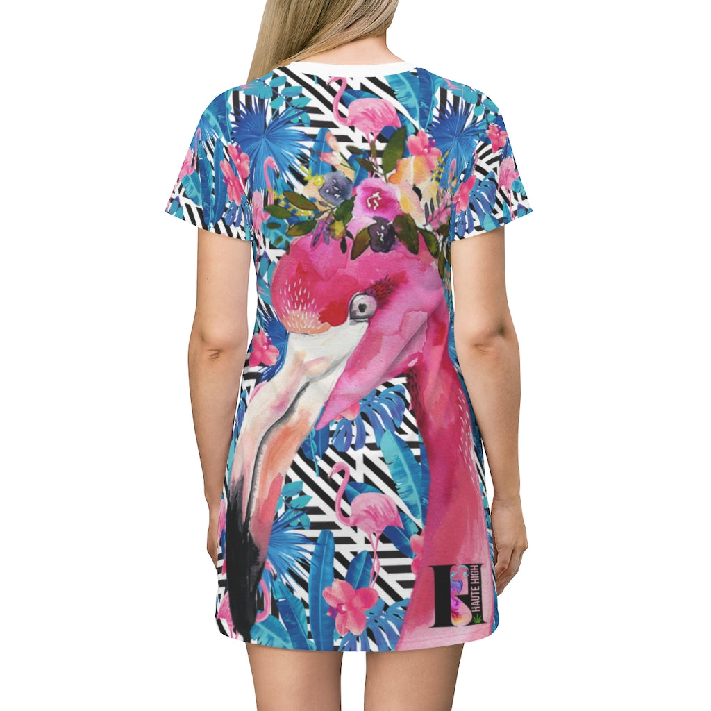 A Miami Flamboyance T-Shirt Dress